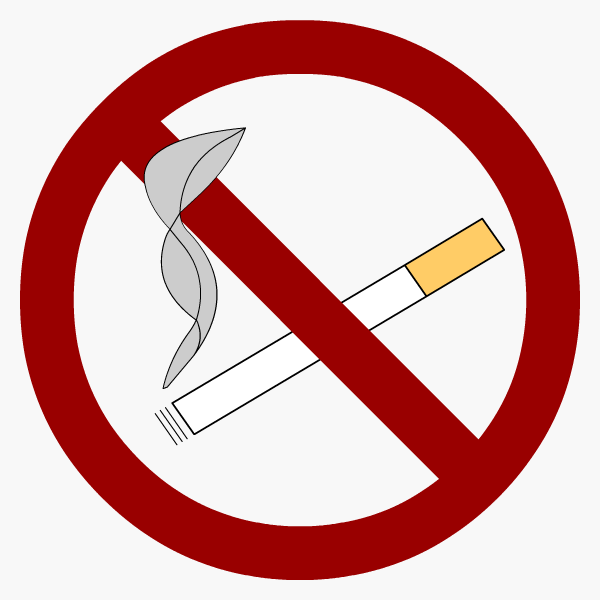 Sign with cigarette crossed out